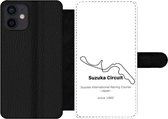 Bookcase Geschikt voor iPhone 12 telefoonhoesje - Suzuka - F1 - Circuit - Met vakjes - Wallet case met magneetsluiting - Cadeau voor man