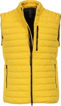 CASA MODA comfort fit bodywarmer (middeldik) - geel met zwarte ritsen -  Maat: 3XL