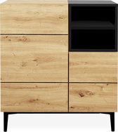 Haluta Melamine Wandkast - 80 x 42 x 90 cm - Naturel