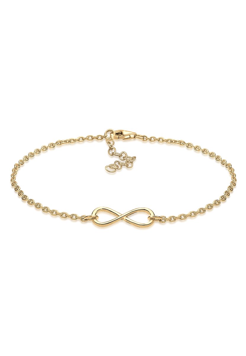 Elli - Armband - dames met oneindigheidssymbool in 925 sterling zilver verguld - Dames