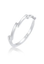 Elli Dames Ring Dames Zig Zag Geo Look Trend Basic Blogger in 925 Sterling Zilver