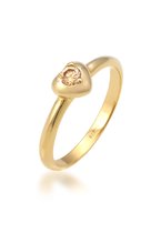 Elli Dames Ring dames hart symbool fonkelend met cubic zirconia kristallen in 925 sterling zilver