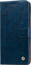 Mobigear Telefoonhoesje geschikt voor Samsung Galaxy J6 Plus Hoesje | Mobigear Wallet Bookcase Portemonnee | Pasjeshouder voor 2 Pasjes | Telefoonhoesje voor Pinpas / OV Kaart / Rijbewijs - Blauw