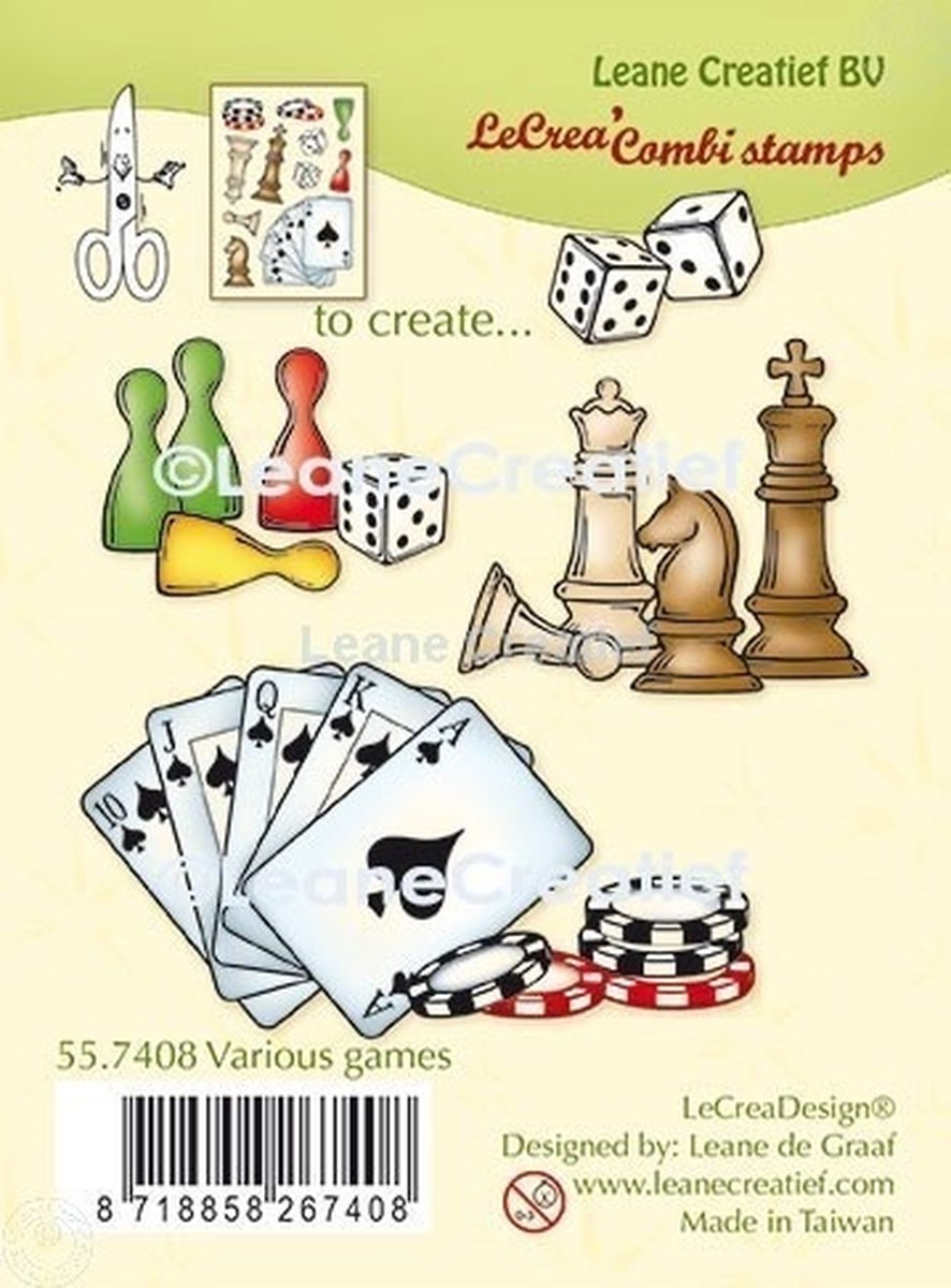 LeCrea - Clear stamp combi Diverse spelen 55.7408
