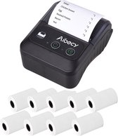 Frobin Mini Label Printer - Bluetooth Label Printer - Met 9 Rollen - Draadloze Printer -  Zwart