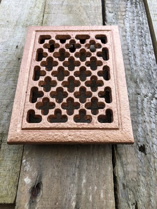 Ventilatierooster open haard zwart - warm luchtrooster - afvoerluchtrooster - verborgen luchtinlaat - rechthoekig 100 x 600 mm - kachelaccessoires - poedercoating - ventilatie voor open haard