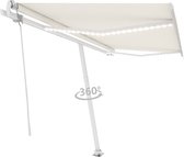 Everest Luifel automatisch met LED en windsensor 450x300 cm crèmekleur