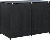 Everest Containerberging dubbel 148x80x111 cm poly rattan zwart