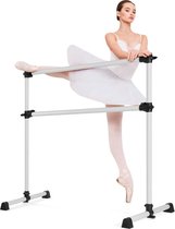 Furnibella Balletbarre, draagbare dubbele vrijstaande dansbar met antislip basis en roestwerende spuitverf, verstelbare hoogte voor balletoefening, balanstraining, uit rekken, geschikt voor t