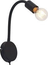 Lindby - wandlamp - 1licht - staal, rubber - H: 30 cm - E27 - mat