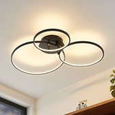 Lindby - LED plafondlamp- met dimmer - 1licht - ijzer, aluminium, plastic - H: 13.5 cm - mat - Inclusief lichtbron