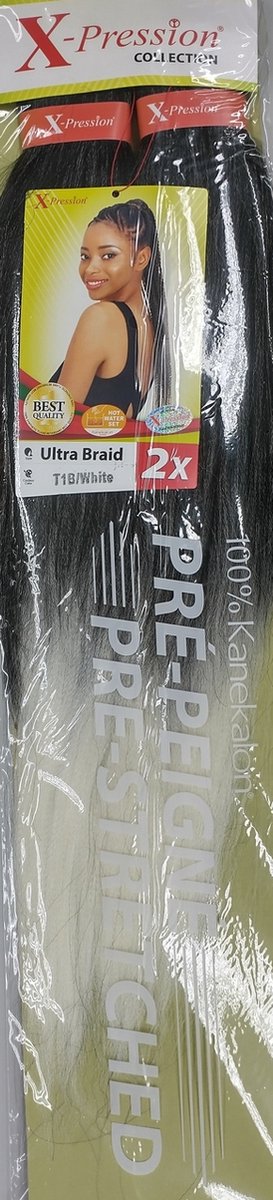 Hair extensions Pre-Peigne X-Pression Nª T1B/White (1X2)