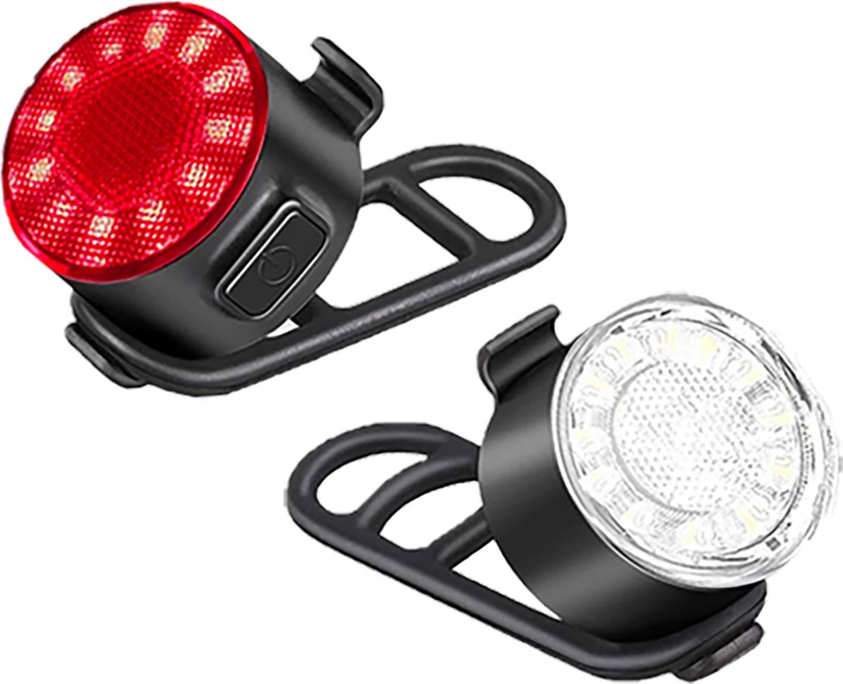 Lightyourbike ® CITY GO - Fietsverlichting USB Oplaadbaar - LED - Voorlicht en achterlicht - Waterdicht
