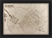 Houten stadskaart van Elburg