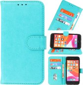 Wicked Narwal | bookstyle / book case/ wallet case Wallet Cases Hoesje voor iPhone SE 2020 - iPhone 8 - iPhone 7/8 Groen