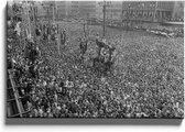 Walljar - Feyenoord supporters '70 III - Muurdecoratie - Canvas schilderij