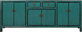 Fine Asianliving Antiek Chinees TV-meubel Teal Glanzend B149xD40xH58cm Chinese Meubels Oosterse Kast