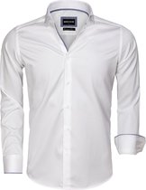 Overhemd Lange Mouw 75554 Adria White Navy