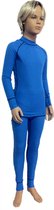 Jongens thermo set broek en shirt blauw 116/128. 2 sets