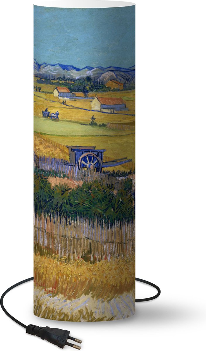 Lamp - Nachtlampje - Tafellamp slaapkamer - De oogst - Vincent van Gogh - 70 cm hoog - Ø22.3 cm - Inclusief LED lamp