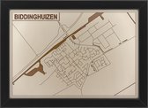 Houten stadskaart van Biddinghuizen