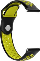 Strap-it Sport horlogeband 20mm universeel - zwart/geel