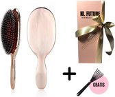 Haarborstel - Limited Edition Rosé Gold – Massage - Borstel - Roze - Goud - Cadeau verpakking - Kado - Zwijnenhaar - Zachte Haren - Extensions - Man - Vrouw - Jongen - Meisje - Tra