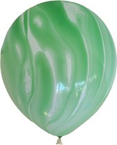 Marmer Ballonnen - Groen (10 stuks / 30 CM)
