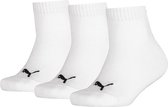 Puma - Kids Quarter 3P - Sokken 3-Pack - 27 - 30 - Wit