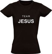 Team Jesus | Dames T-shirt | Zwart | Jezus Christus | Christendom | Heiligman