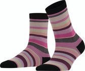 FALKE Steady Stripe Dames Sokken - Zwart - Maat 39-42
