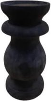 Kandelaars en kaarsenhouders  - landelijke kandelaar - zwart  - sunburn kleur  -  H15cm