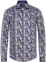 Overhemd  lange mouw  met print Rumi 1087 "Color: Navy","Size: S"