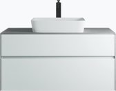 Badplaats Badkamermeubel Set Hamilton 100 cm - Mat Wit - Badmeubel met Wastafel