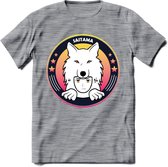 Saitama T-Shirt | Wolfpack Crypto ethereum Heren / Dames | bitcoin munt cadeau - Donker Grijs - Gemaleerd - S