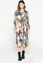 LOLALIZA Maxi-jurk met abstracte print - Veelkleurig - Maat 34