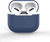 Apple AirPods 3 - Siliconen Case Cover - Hoesje Geschikt voor AirPods 3 - Kleur Donker Blauw