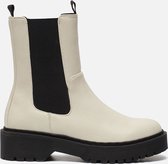 Supercracks Hoge Chelsea boots beige - Maat 37