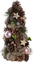 LuxuryLiving - Kerstboom - DKD Home Decor - Ananas - 17 x 17 x 30 cm - Bruin Roze