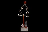 LuxuryLiving - Kerstboom - DKD Home Decor - Metaal - LED - 15 x 7 x 38 cm - Rood