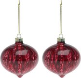 LuxuryLiving - Kerstballen - 2 pcs - Kristal - Geschatte diameter: 8 cm