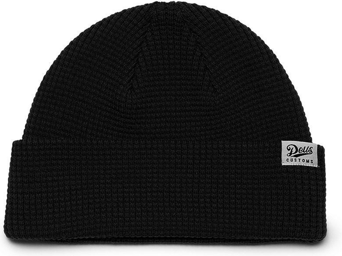 DEUS Waffle Beanie - Plain Black