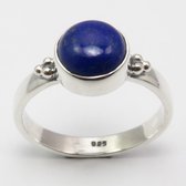 Natuursieraad -  925 sterling zilver lapis lazuli ring maat 18.25 mm - boho edelsteen sieraad - handgemaakt