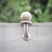 IDEALE TUIN Brise vue 520g - Vertrouwen - Bijzonder balkon - 0,9 x 3 m - Taupe