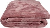 JEMIDI XL Deken Snuggle Deken Flanel XXL Woondag Sofa Throw Wollen Deken Sofa Bedsprei Oud roze Maat 220x180cm