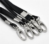 Zwart Keycords met Veiligheidssluiting en metalen haak 50 Stuks - Breakaway Keycord Lanyards