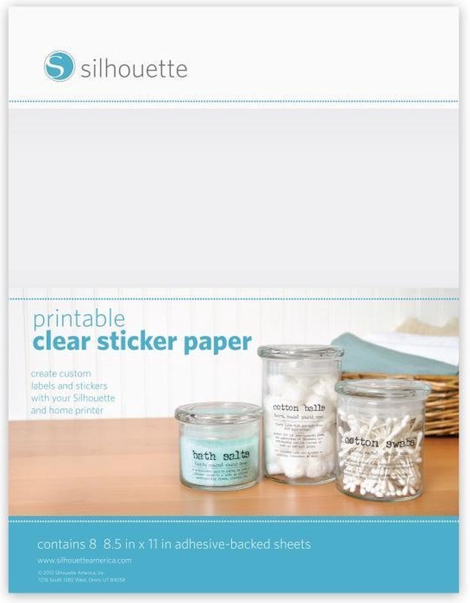 Silhouette Printable Clear Sticker Paper