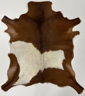 Geitenhuid 516 -  By Max - Bruin-wit - 80x65 - Echt leer