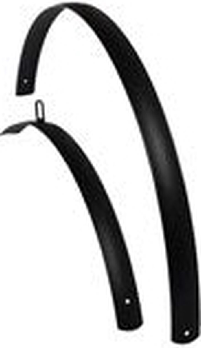 Stel spatborden 28 inch alu plat mat zwart 40mm van Merkloos — afbeelding 5