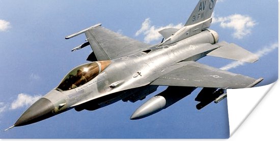 Poster De straaljager F-16 Fighting Falcon - 80x40 cm